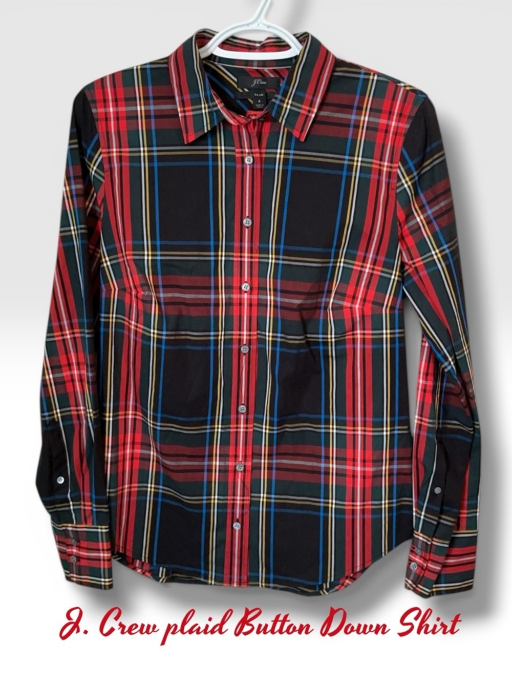 🌺J. Crew Perfect shirt in Stewart plaid-New